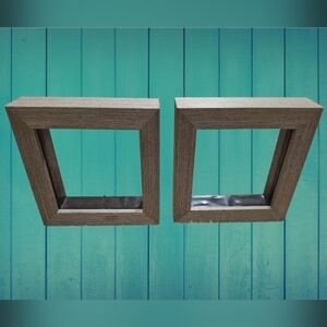 2 Rustic Gray Wood Frames 5x5